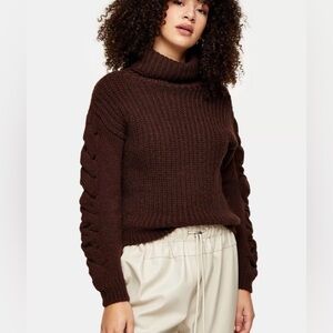 NWT Top shop Chunky Knit Turtleneck Sweater
